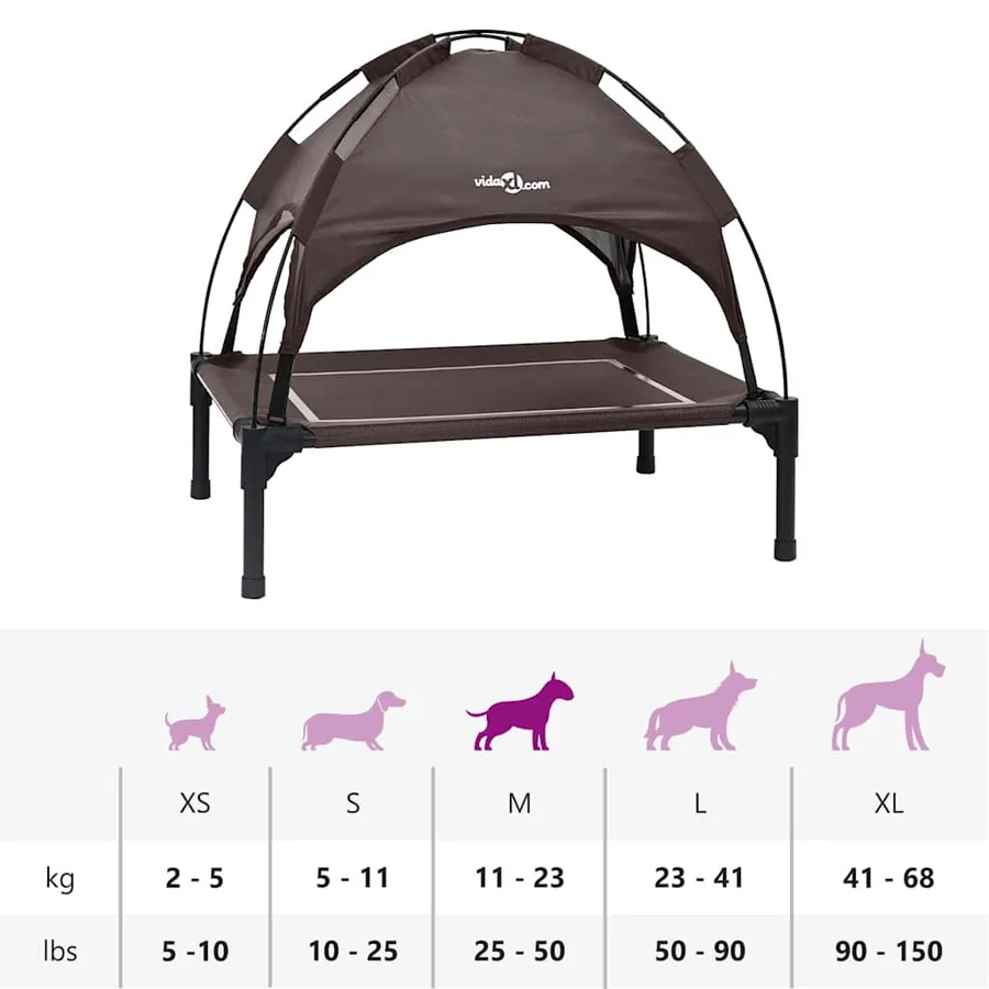 Lit pour Chien Marron 71 x 64 x 71 cm Acier - 11