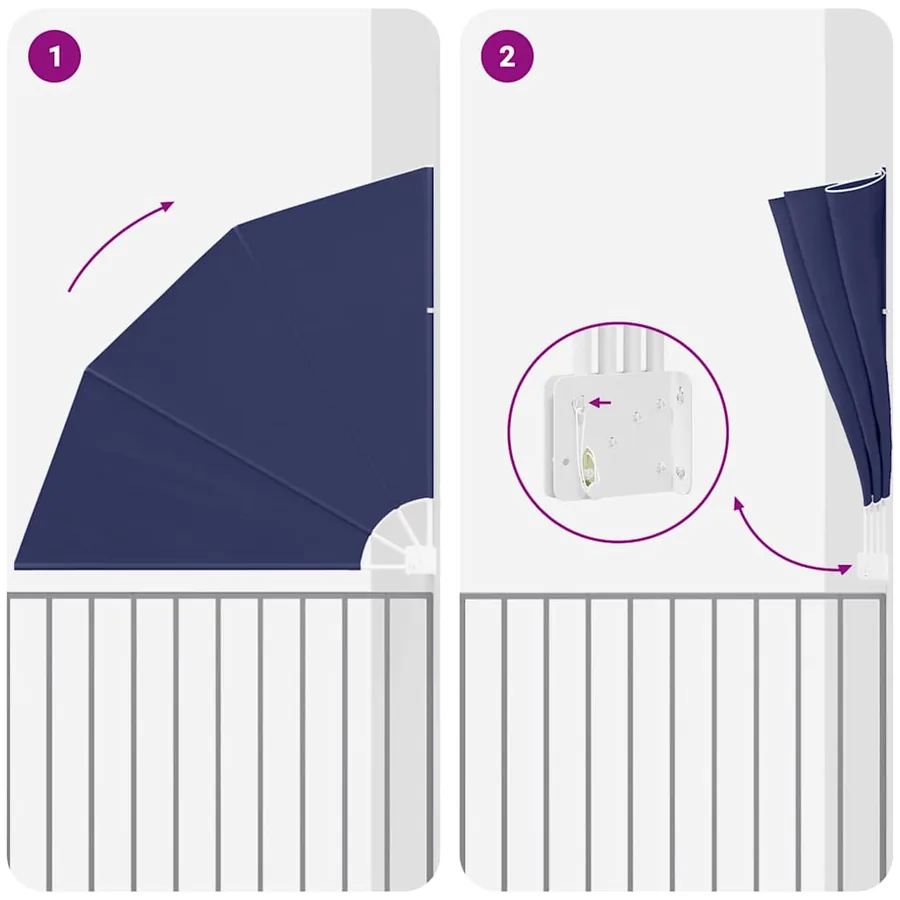 Écran de confidentialité pour balcon 160 x 160 cm Polyester - 6