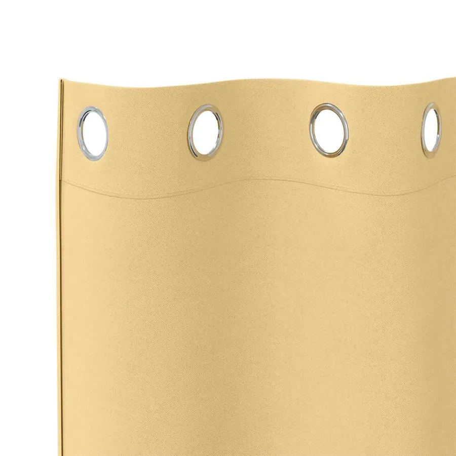 Rideaux occultants avec anneaux 2 pcs Beige 260 x 140 cm - 5