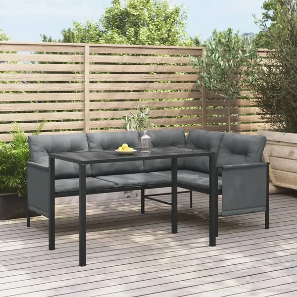 Table à manger de jardin anthracite 110x54x70 cm acier