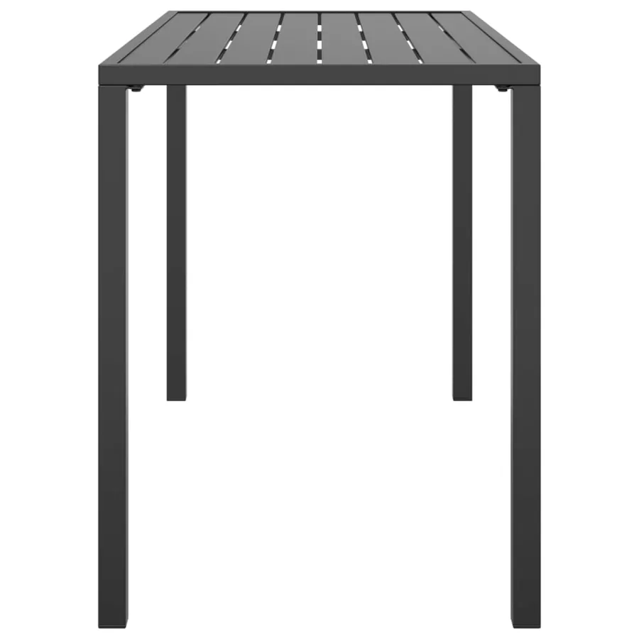 Table à manger de jardin anthracite 110x54x70 cm acier - 4