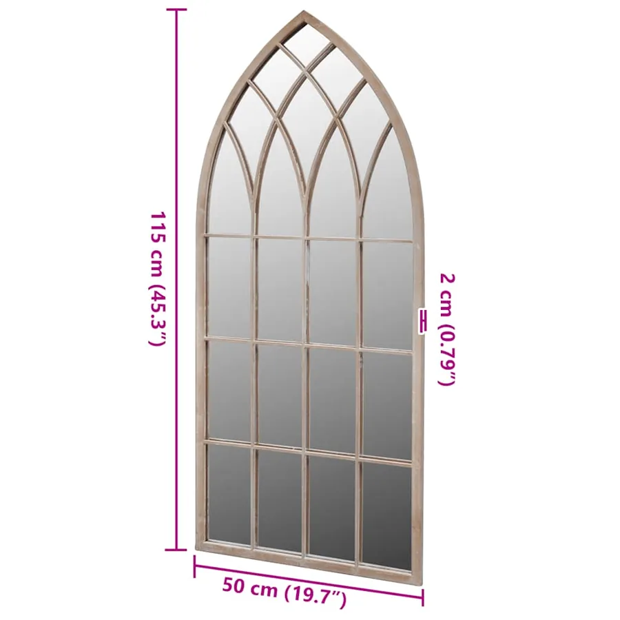 Miroir de jardin d'arche gotique 50x115 cm Intérieur/extérieur - 4