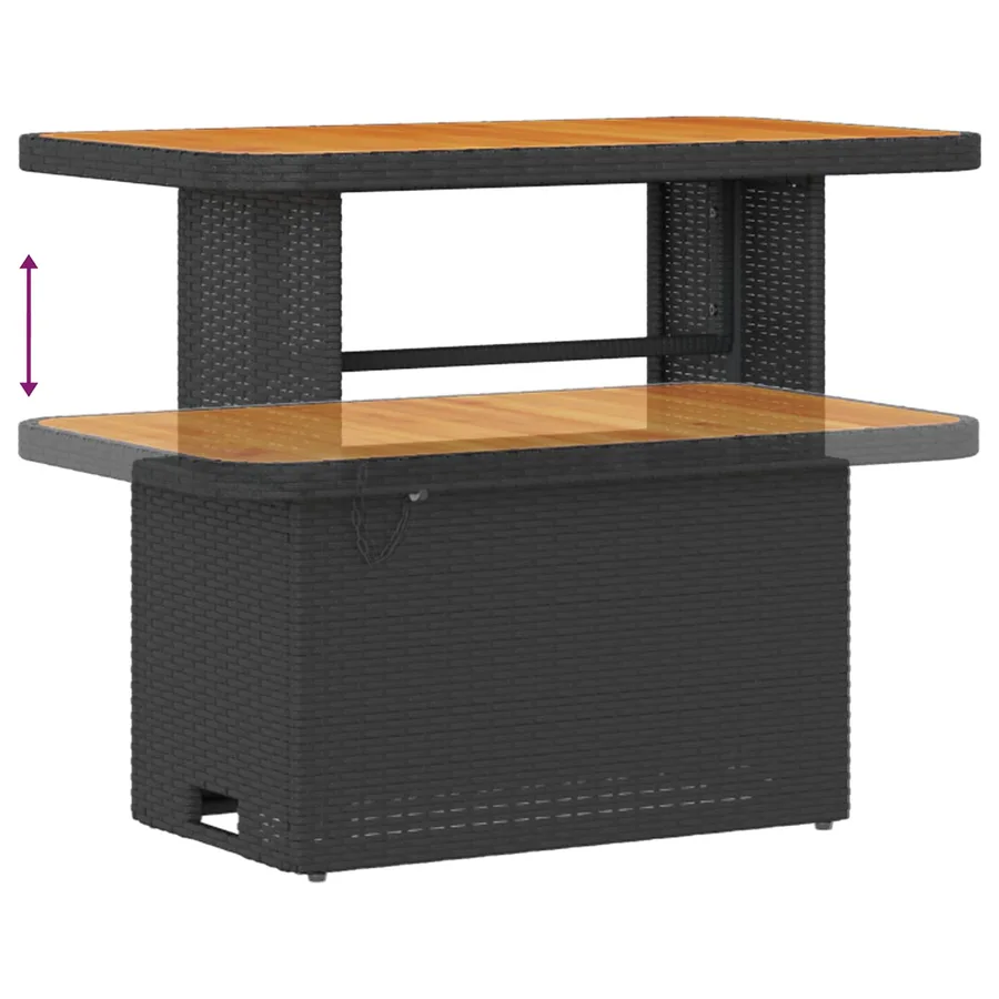 Ensemble de canapé de jardin 13 pcs Noir Poly rotin - 9
