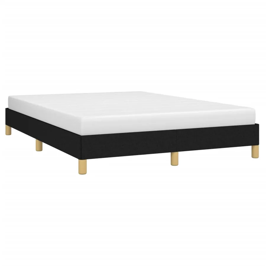 Cadre de lit sans matelas noir 140x190 cm tissu - 3
