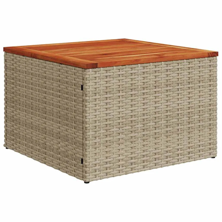 Ensemble de canapé de jardin 9 pcs Beige Poly rotin - 6