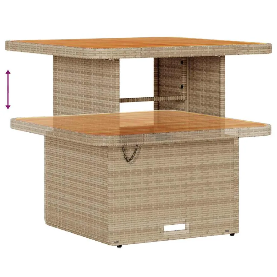 Ensemble de canapé de jardin 9 pcs Beige Poly rotin - 10