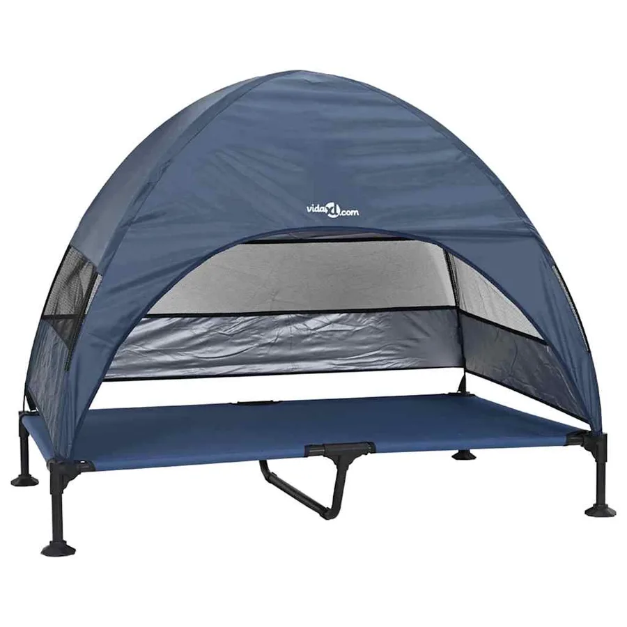 Lit surélevé pour chien Bleu marine 127 x 81 x 108 cm - 2