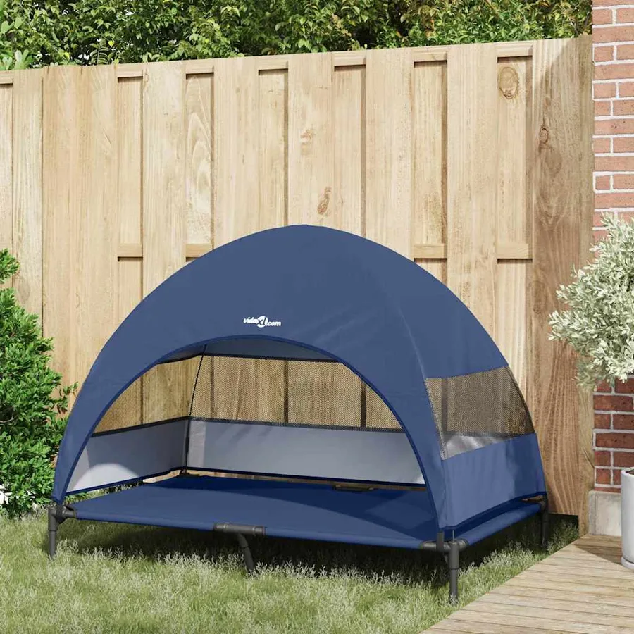 Lit surélevé pour chien Bleu marine 127 x 81 x 108 cm - 3