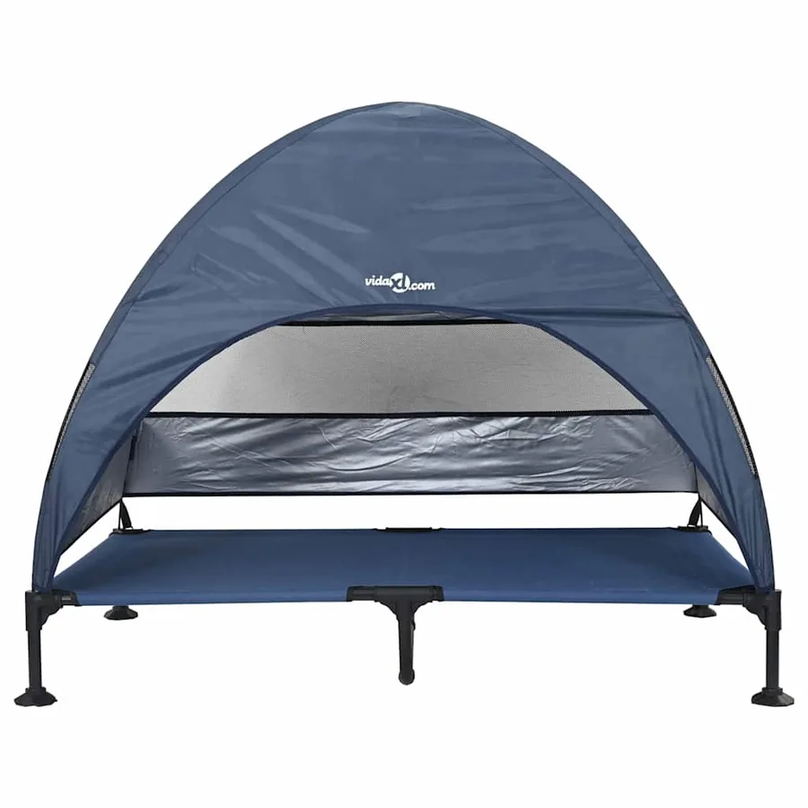 Lit surélevé pour chien Bleu marine 127 x 81 x 108 cm - 4