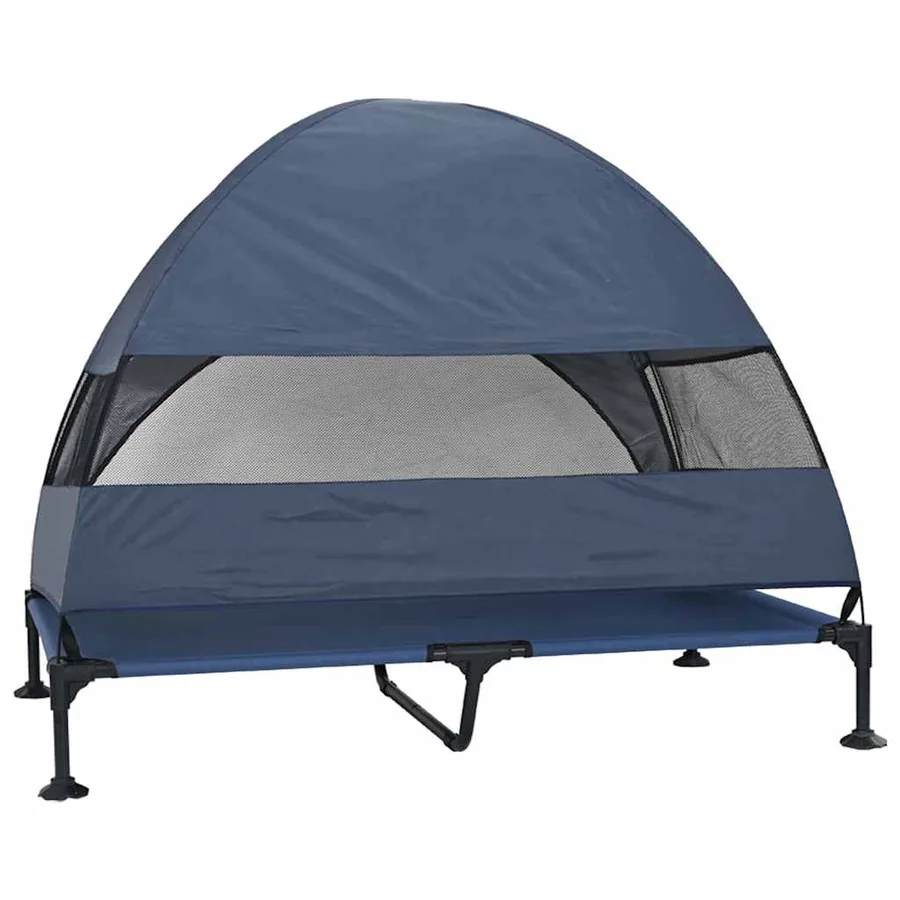Lit surélevé pour chien Bleu marine 127 x 81 x 108 cm - 6