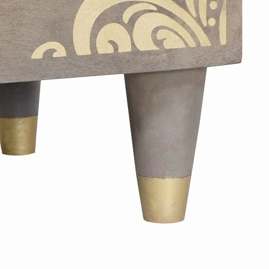 Cabinet de chevet avec tiroir 2 pcs Gris 40 x 33 x 46 cm - 9