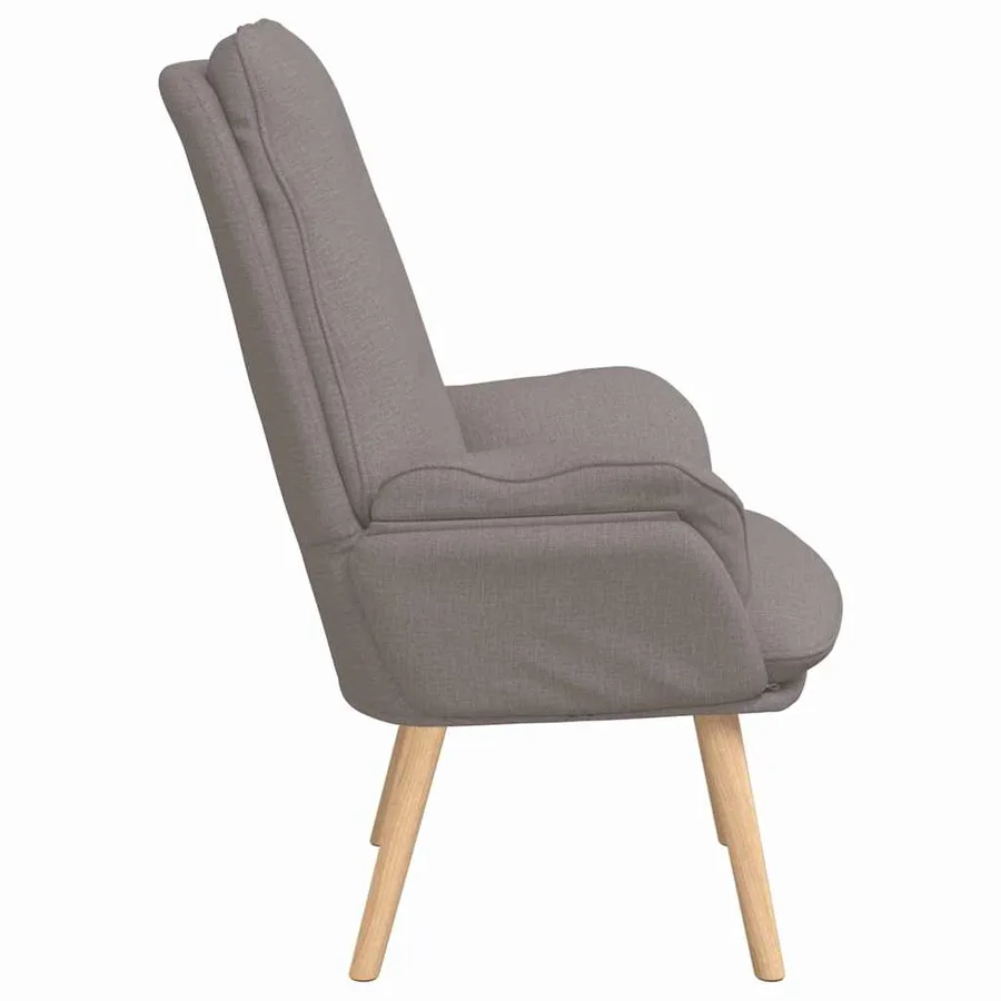 fauteuil Taupe 69 x 74 x 93 cm Tissu et Contreplaqué - 5