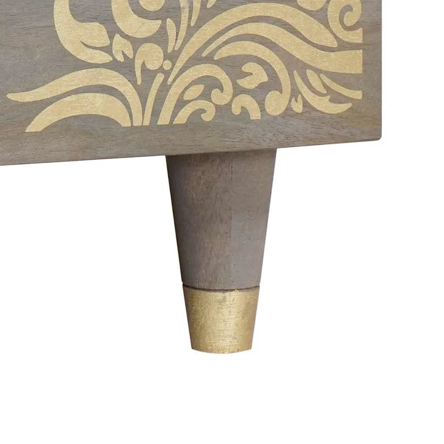 Table basse Gris 100 x 54 x 40 cm Bois de mangue massif - 7