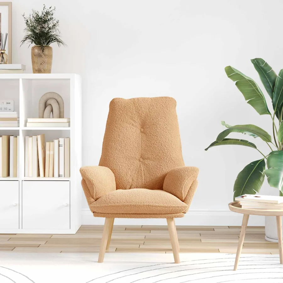 fauteuil Beige 69 x 74 x 93 cm Tissu Sherpa