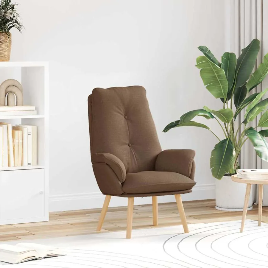 fauteuil Marron 69 x 74 x 93 cm Polyester et contreplaqué
