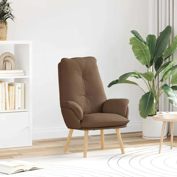 fauteuil Marron 69 x 74 x 93 cm Polyester et contreplaqué
