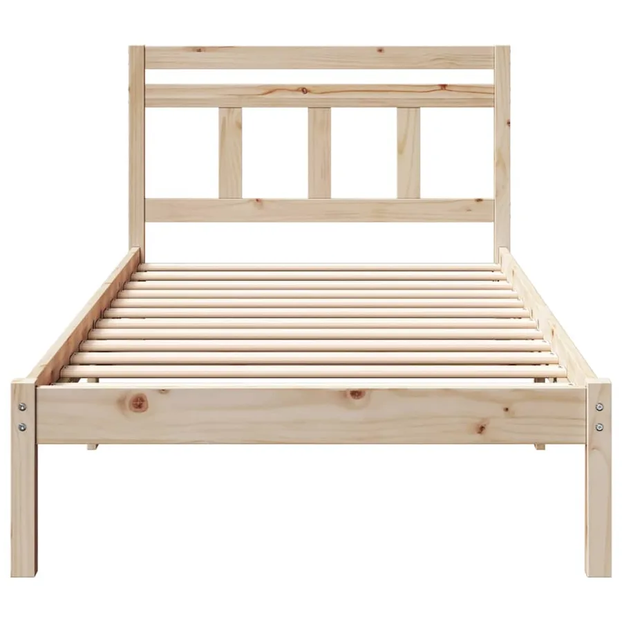 Cadre de lit Marron 75 x 190 cm Pin massif - 5