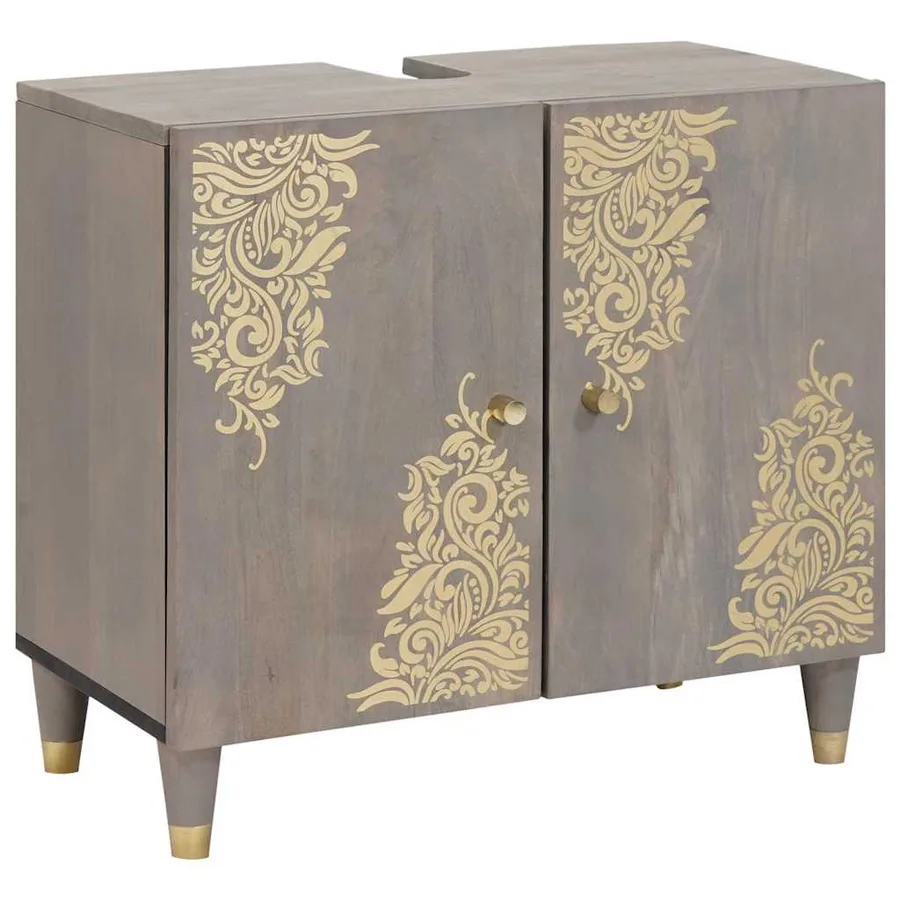 Ensemble de Meubles de Salle de Bain avec tiroir 5 pcs Gris - 3