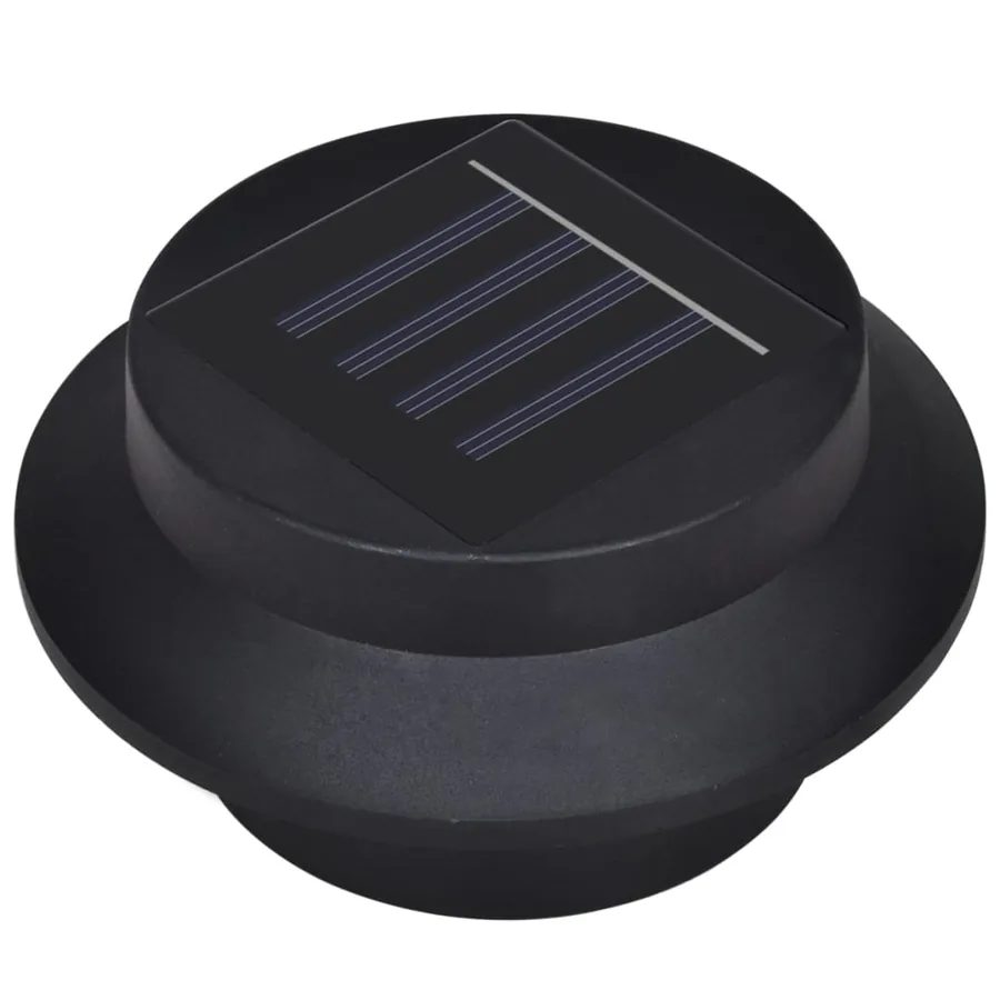 Lampes solaires à LED d'extérieur pour clôture 12 pcs Noir - 4