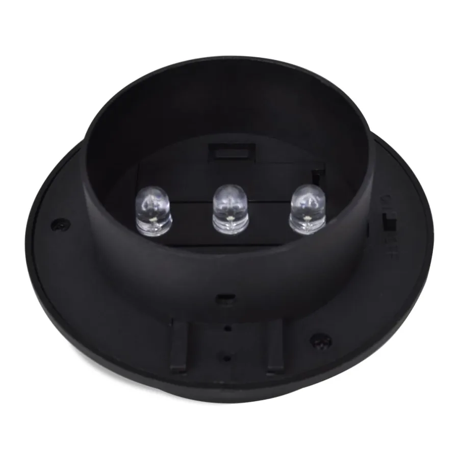 Outdoor Solar LED Fence Lights 12 pcs Black - 5