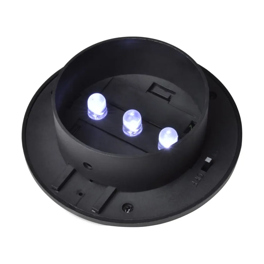 Outdoor Solar LED Fence Lights 12 pcs Black - 6