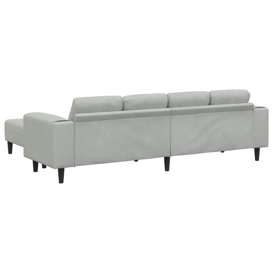 Canapé de salon 3 pcs Gris clair 250 x 188 x 76 cm - 6