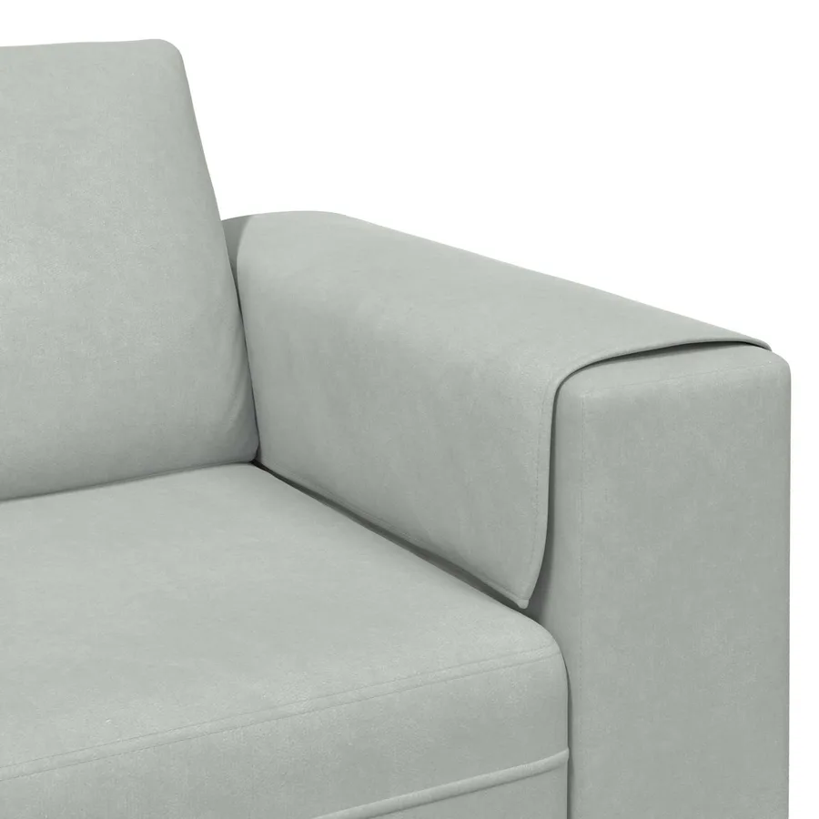 Canapé de salon 3 pcs Gris clair 250 x 188 x 76 cm - 7