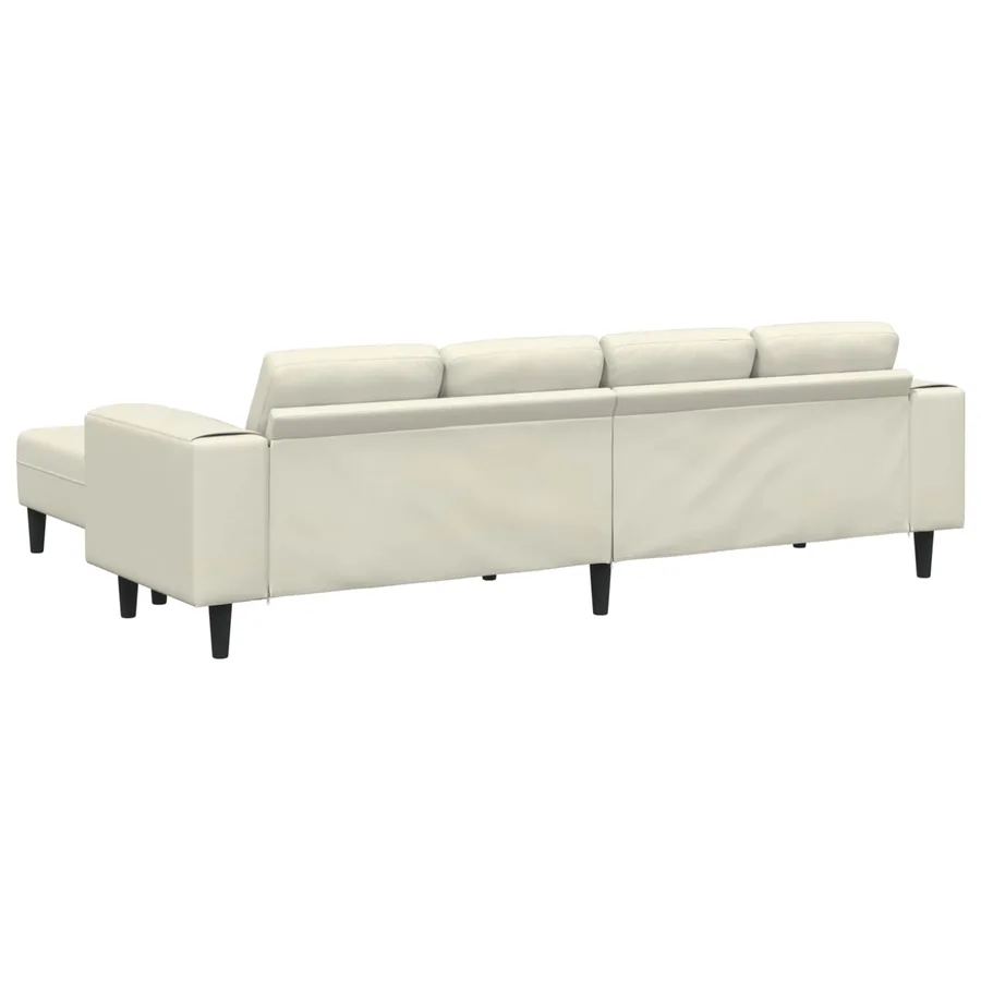 Canapé de salon 3 pcs Crème 250 x 188 x 76 cm - 6