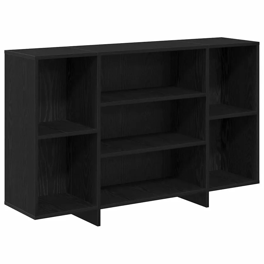 Buffet Chêne noir 120 x 30 x 75 cm Bois d'ingénierie - 2