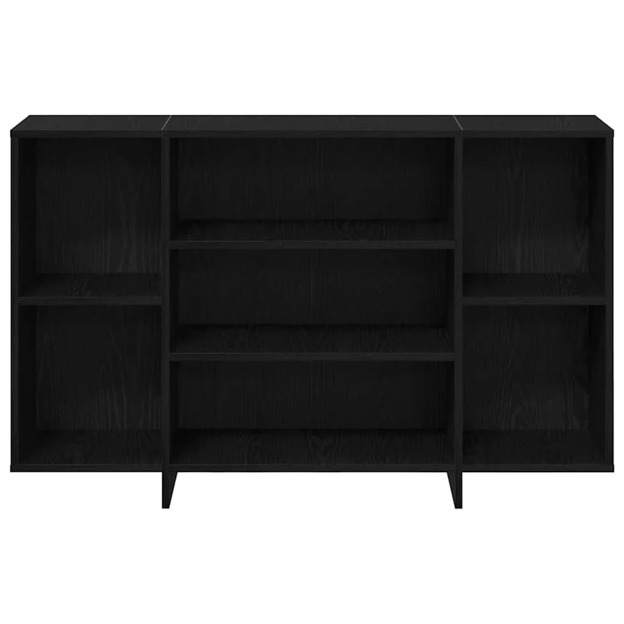 Buffet Chêne noir 120 x 30 x 75 cm Bois d'ingénierie - 5