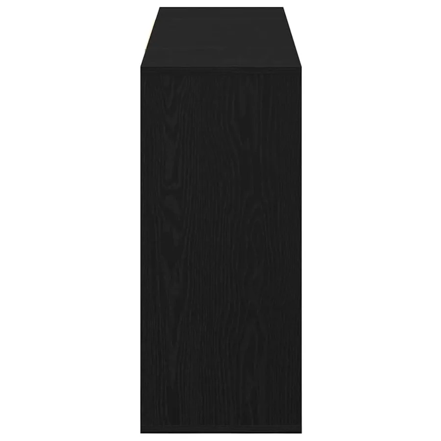 Buffet Chêne noir 120 x 30 x 75 cm Bois d'ingénierie - 6