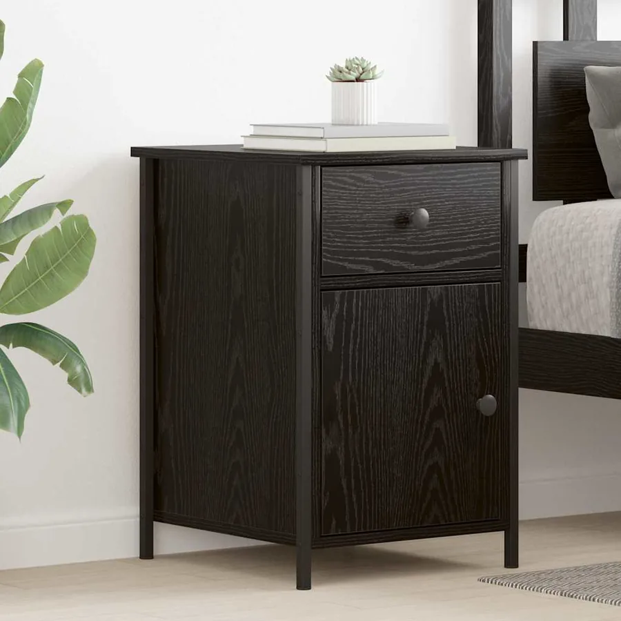 Cabinet de chevet Chêne noir 40 x 42 x 60 cm Bois d'ingénierie