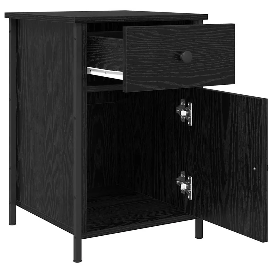 Cabinet de chevet Chêne noir 40 x 42 x 60 cm Bois d'ingénierie - 5