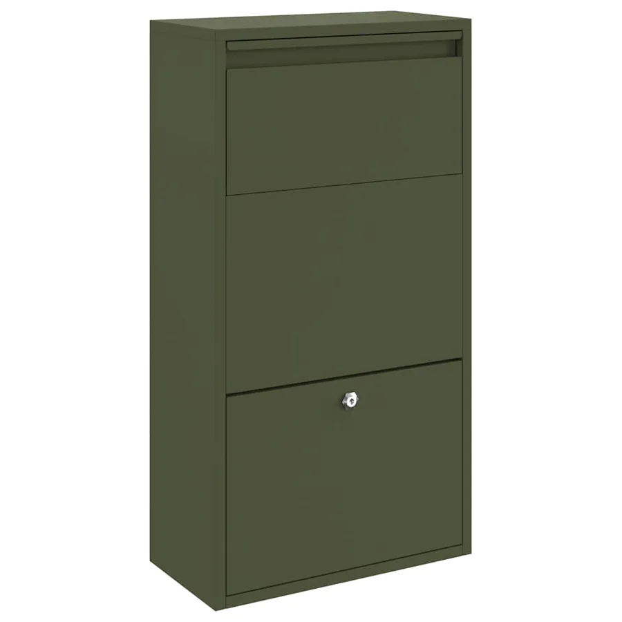 Boîte de dépôt de colis Vert olive 44 x 22 x 82 cm Acier - 2