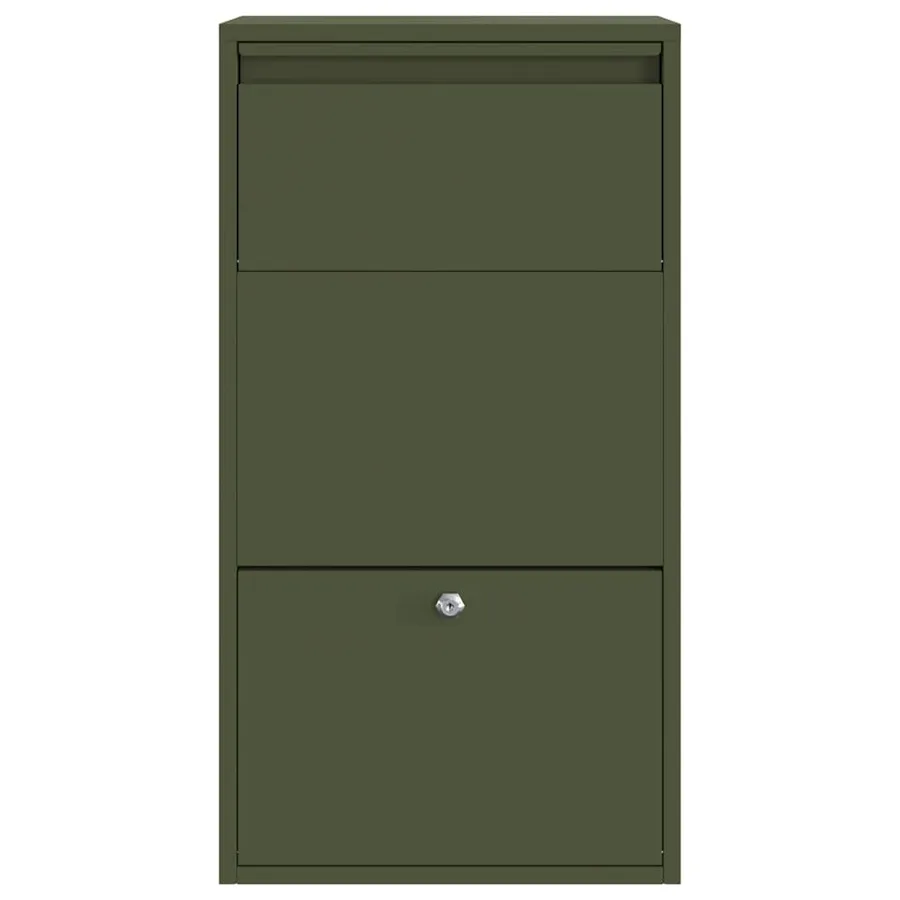 Boîte de dépôt de colis Vert olive 44 x 22 x 82 cm Acier - 5