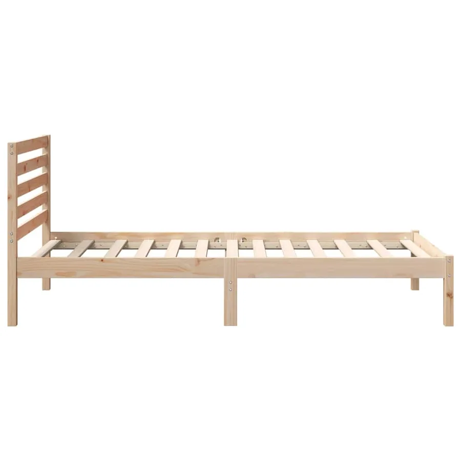 Cadre de lit avec tête de lit Marron 100 x 200 cm Pin massif - 6