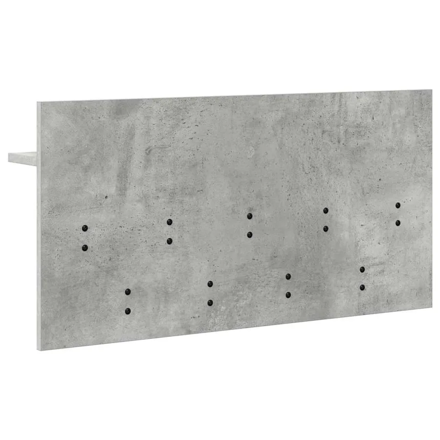 Porte-manteau mural avec étagère Gris béton 80 x 40 x 12 cm - 7
