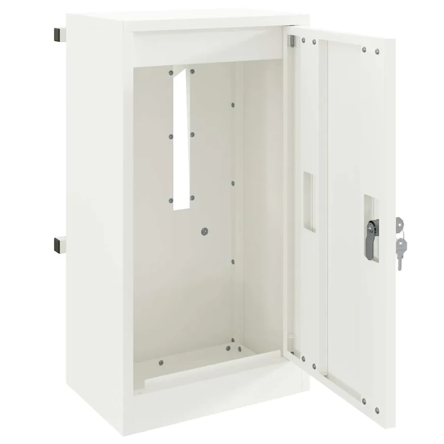 boîte aux lettres avec stockage Blanc 30 x 20 x 55 cm Acier - 4