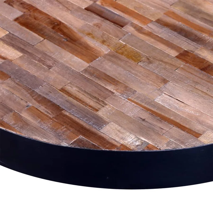 Table basse ronde Bois de teck recyclé - 5