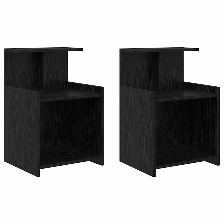 Cabinet de chevet 2 pcs Chêne noir 40 x 35 x 60 cm - 2
