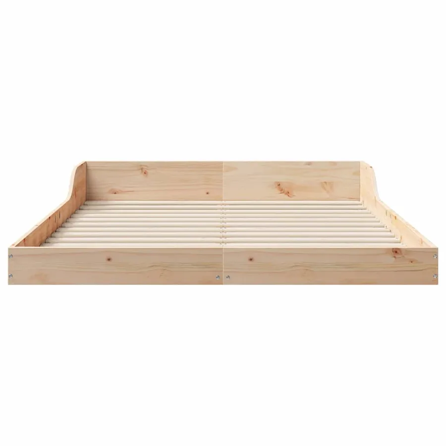 Cadre de lit Marron 140 x 190 cm Pin massif - 5