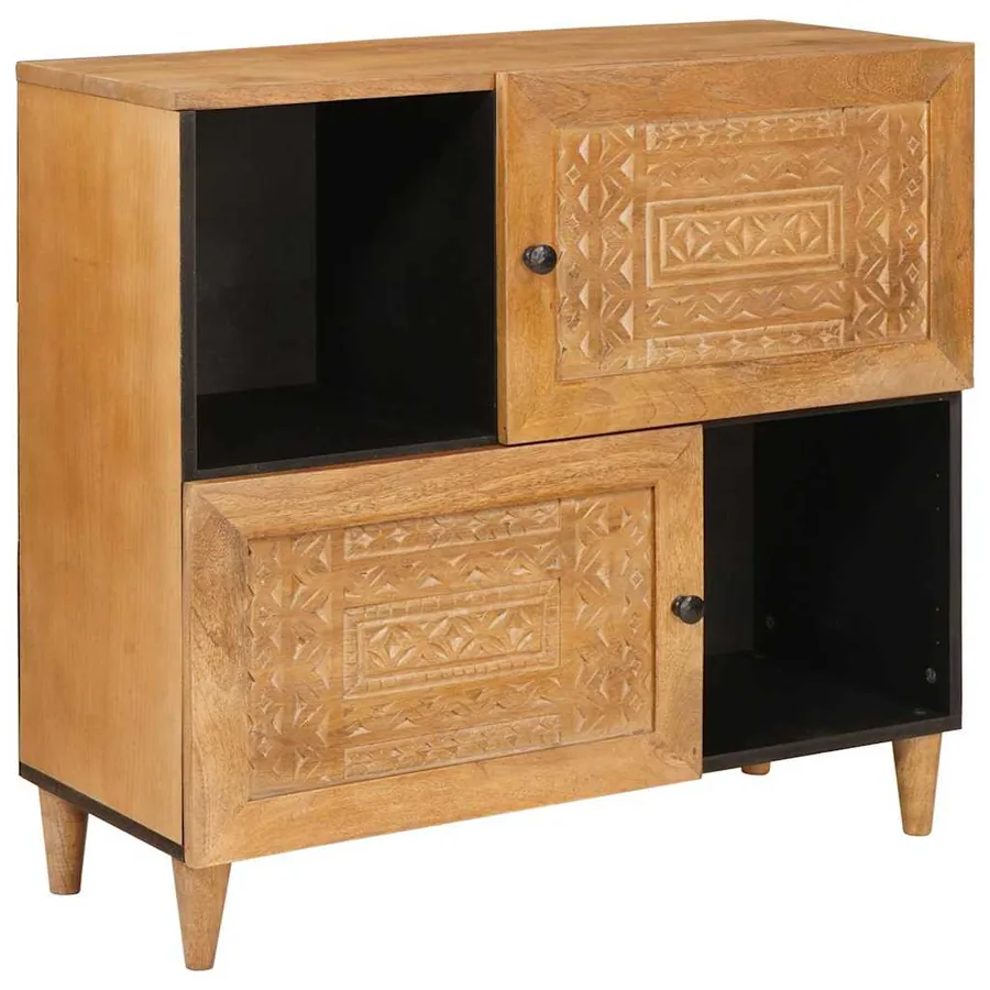 Buffet 80 x 33 x 75 cm Bois de mangue massif