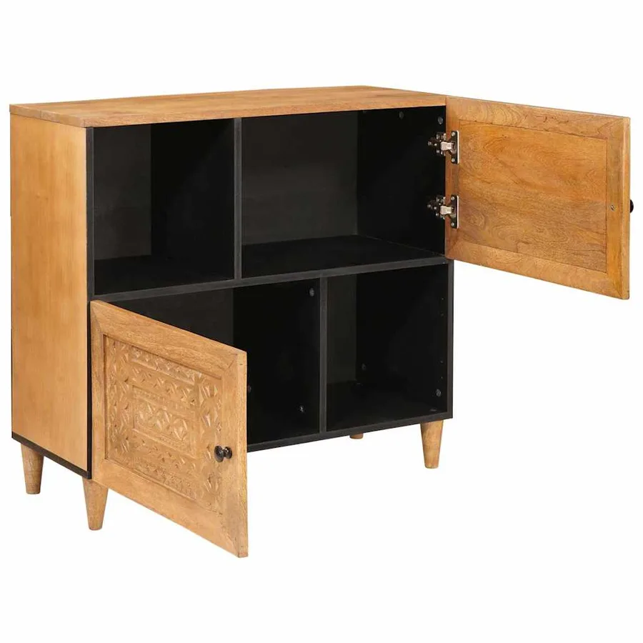 Buffet 80 x 33 x 75 cm Bois de mangue massif - 2