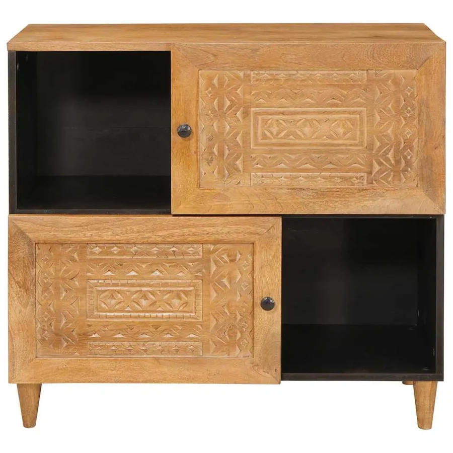 Buffet 80 x 33 x 75 cm Bois de mangue massif - 3