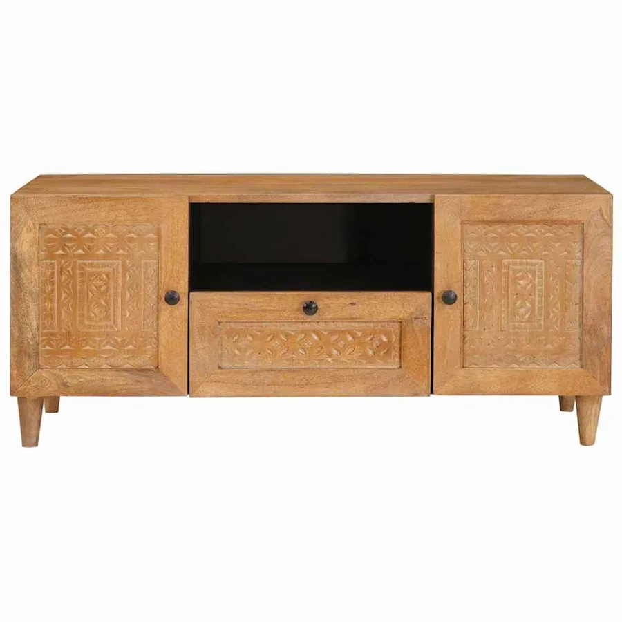 Unites TV Marron Clair 105 x 33 x 46 cm Bois d'ingénierie - 3