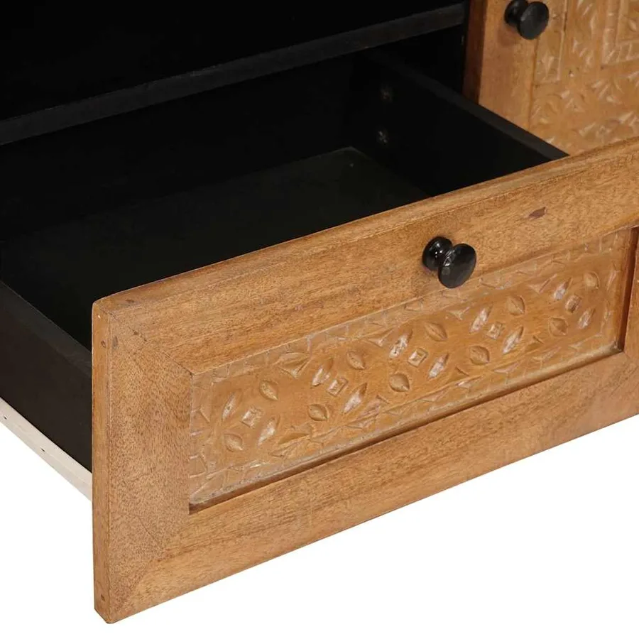 Unites TV Marron Clair 105 x 33 x 46 cm Bois d'ingénierie - 7