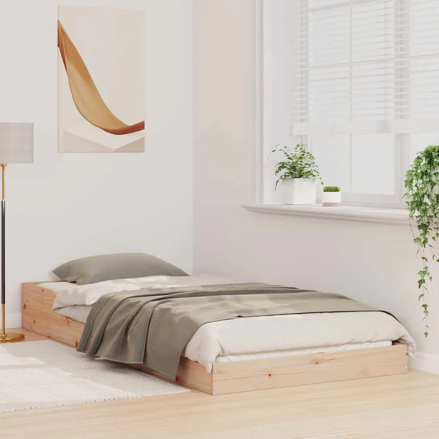 Cadre de lit Marron 90 x 200 cm Pin massif - 3