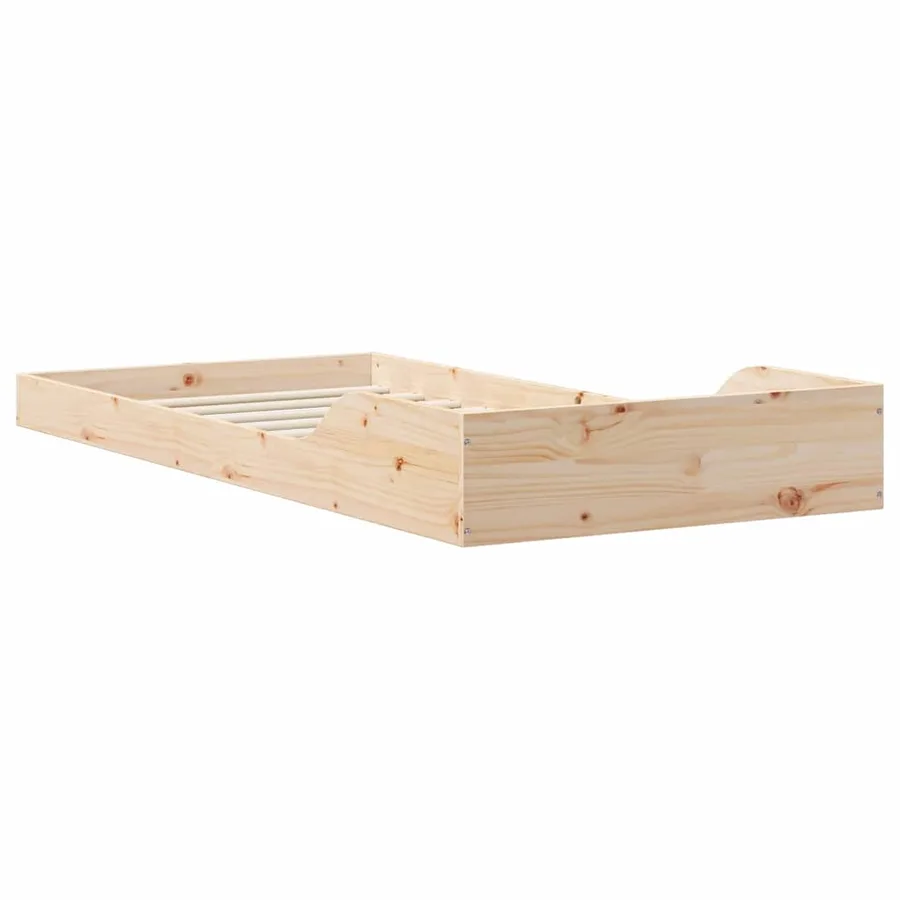 Cadre de lit Marron 90 x 200 cm Pin massif - 7