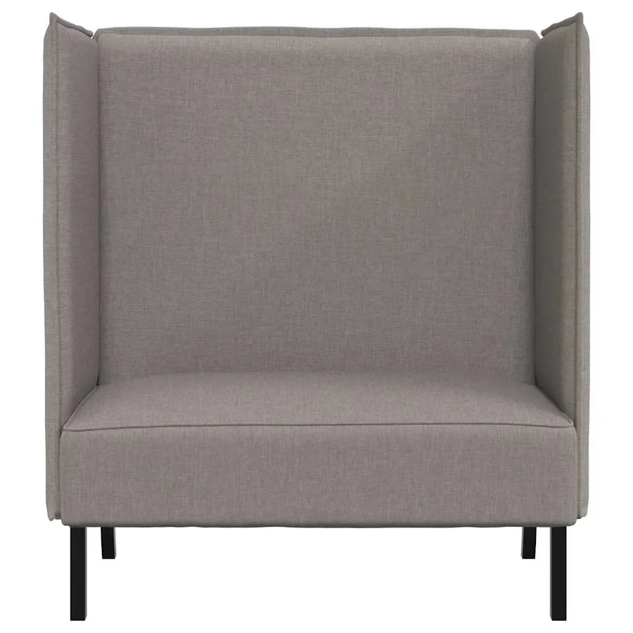 Canapé à Haut Dossier 101cm Taupe tissu - 4