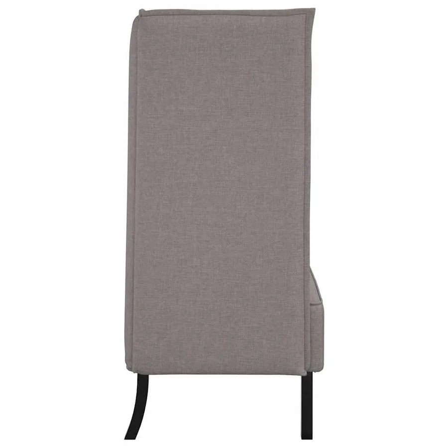 Canapé à Haut Dossier 101cm Taupe tissu - 5